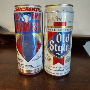 2 - Chicago's All Time Greatest Ron Santo Chicago Cubs Old Style Beer Can MLB